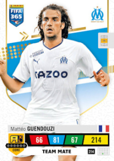 Matteo Guendouzi Olympique de Marseille 2023 FIFA 365 Team Mate #214